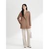 JUZUI Women's Classic Lapel 100% Wool Coat