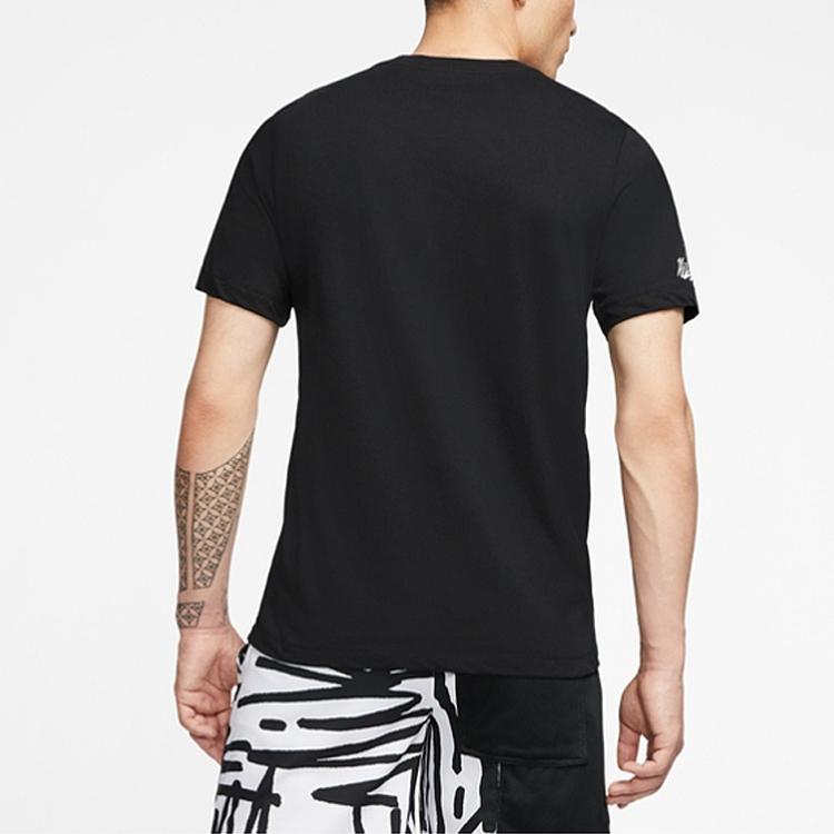 Nike Four Hook Crew Neck Training Tee Men Tops Black CT6465-010