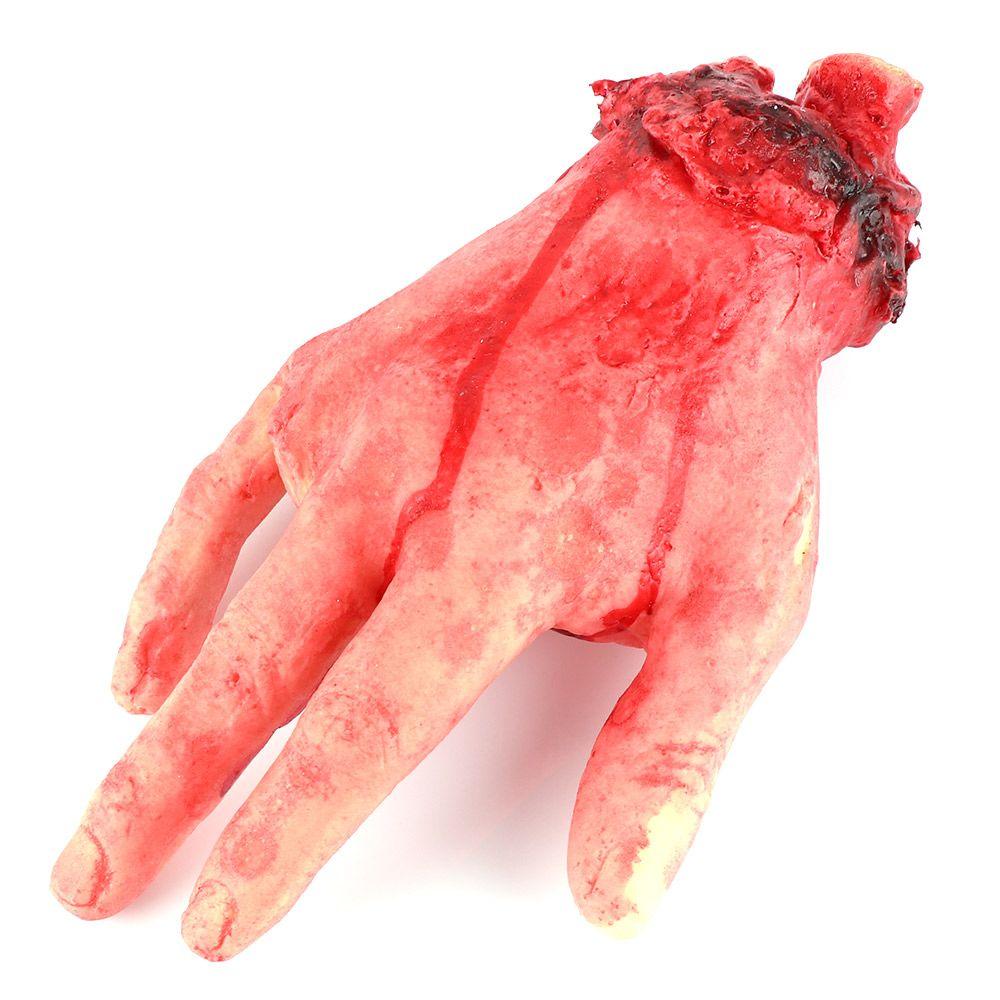 

Вечеринка в доме с привидениями Страшное украшение Латексные игрушки Костюм на Хэллоуин В натуральную величину Кровавая рука Ужасные реквизиты 1