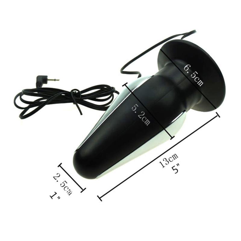 Large 5 Inch Anal Plug Adjust Cock Ring Penis Rope Electric Shock Pulse Device Butt Plug Stimulation
