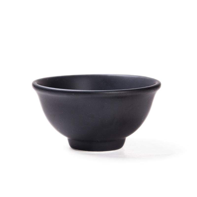 Dehua Black Salad Bowl Set Hotel Restaurant Ceramic Fruit Bowl Bol Ceramique Kitchenware Set Ceramic Dinnerware 5.5 inch