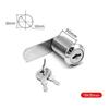 16/20/25/30mm Zinc Alloy Security Lock Set with 2 Key Drawer Lock Durable Cam Locks