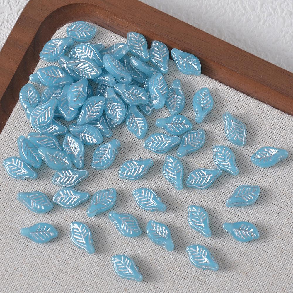 Czech Glass Hollow Maple Leaf Beads for DIY Hair Accessories