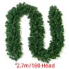 2.7M Artificial Christmas Pine Garland Reusable PVC for Holiday Stair Mantel Farmhouse Rustic Style Decor