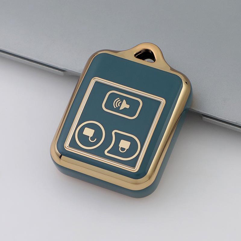 Gold Edge Car Key Case for Ford Lincoln Mercury (3/4 Button)