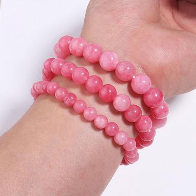 Girls Daily Casual Hand  Accessory 6/8/10 Mm Natural Stone Beaded Bracelet for Women Men Healing Crystal Stone Bracelet
