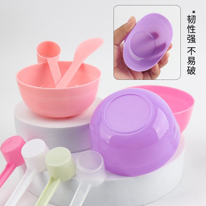 Purple Beauty Facial Mask Bowl Measuring Spoon Scraper 3 Piece Set Plastic Products Home Beauty Shops Beauty Tools