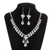 Water Drop Heavy Industry Necklace Earrings Set Luxury Light Luxury Atmospheric Set Zircon Heavy Industry Set Classic