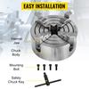 SucceBuy K72-125 Lathe Chuck 5 Inch 4-Jaw Independent Reversible Jaw Metal Lathe Chuck Turning Machine Accessories Lathes Use Tire Chucks 1