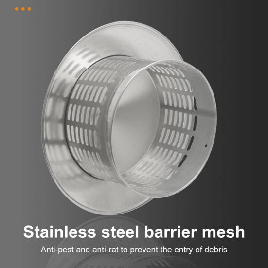 Round Chimneys Cover with Mesh Screen Tapered Top Metal Chimneys Cover Weather-proof