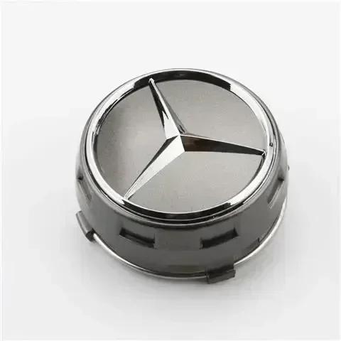 

Car Sticker 4PCS 75mm Car Wheel Center Hub Caps Cover for Mercedes Benz B/C/E/S Class A Class C200L GLC GLK CLA W166 W163 W221 серый