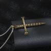 Hip-hop Mini Skull Cross Stainless Steel Necklace for Men, Personalized Dominant Long Sweater Chain Accessory