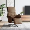 Brown Fabric Recliner Chair with Footrest