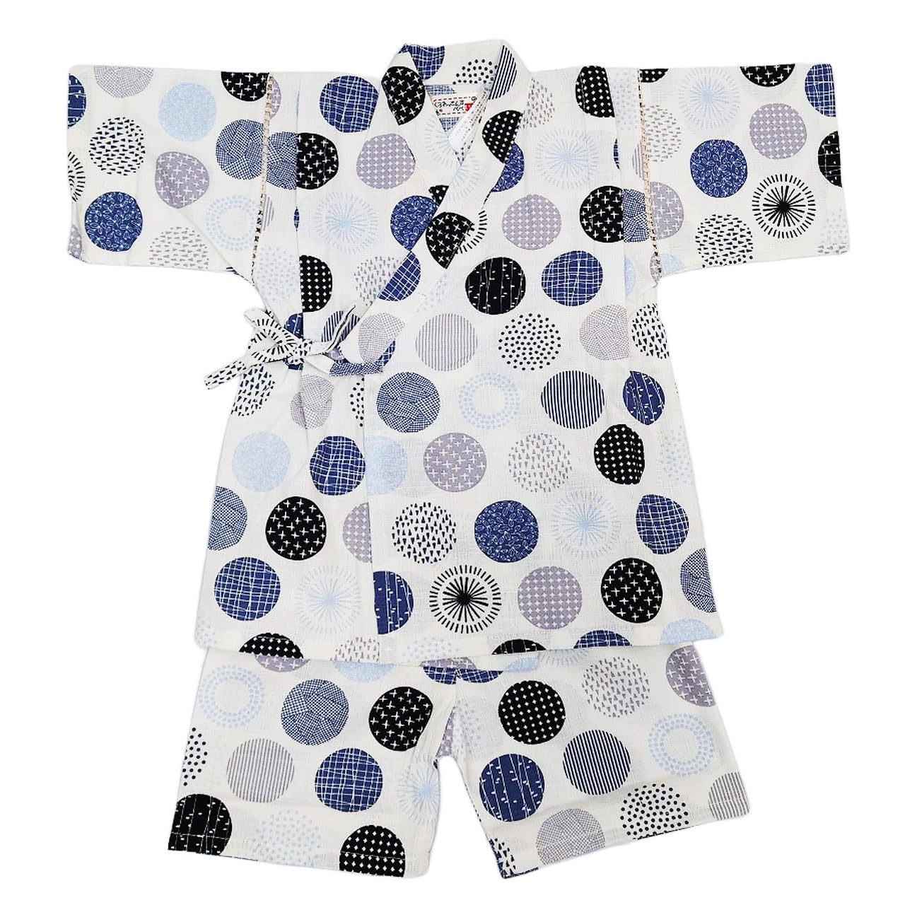 

Jinbei Top and Made with Japanese Nordic Polka Dot 120cm Boys Set, Bottoms, 100% Cotton, Fabric, Ivory, слоновая кость