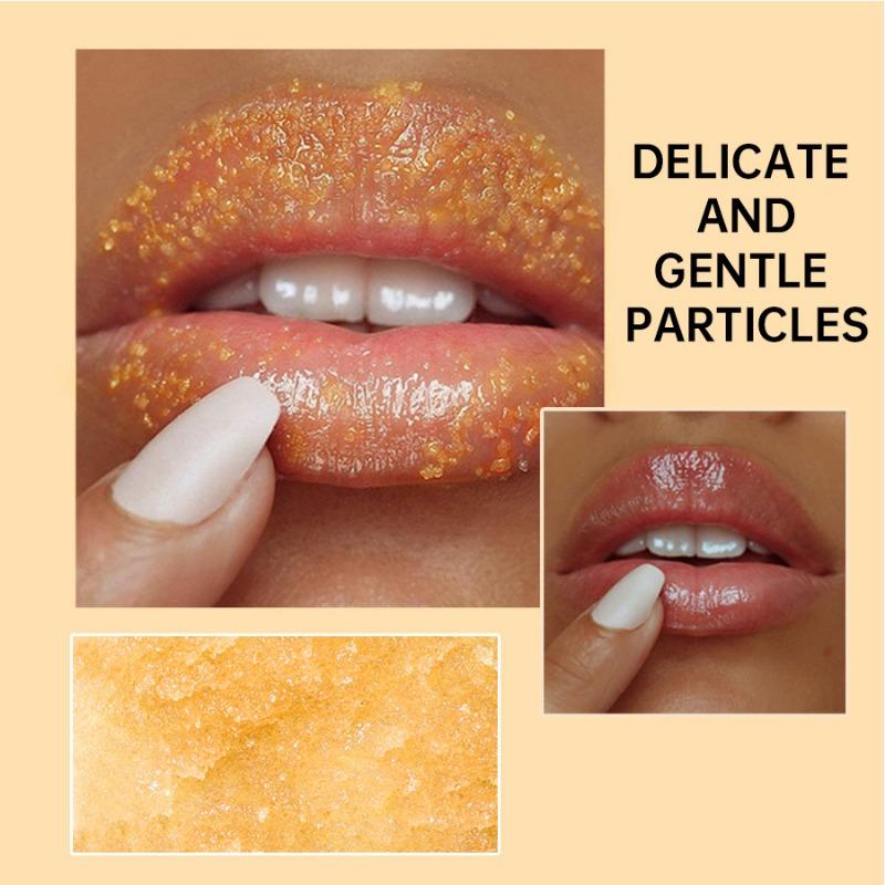 1PC Turmeric Lemon Lip Scrub Deep Cleansing Exfoliating Brightening Moisturizing Rejuvenating Skin