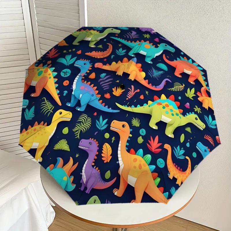 

1pc Colorful Dinosaurs Pattern Umbrella with Plastic Handle,Suitable for All Seasons Home Travel Outdoor UmbrellaDD1808