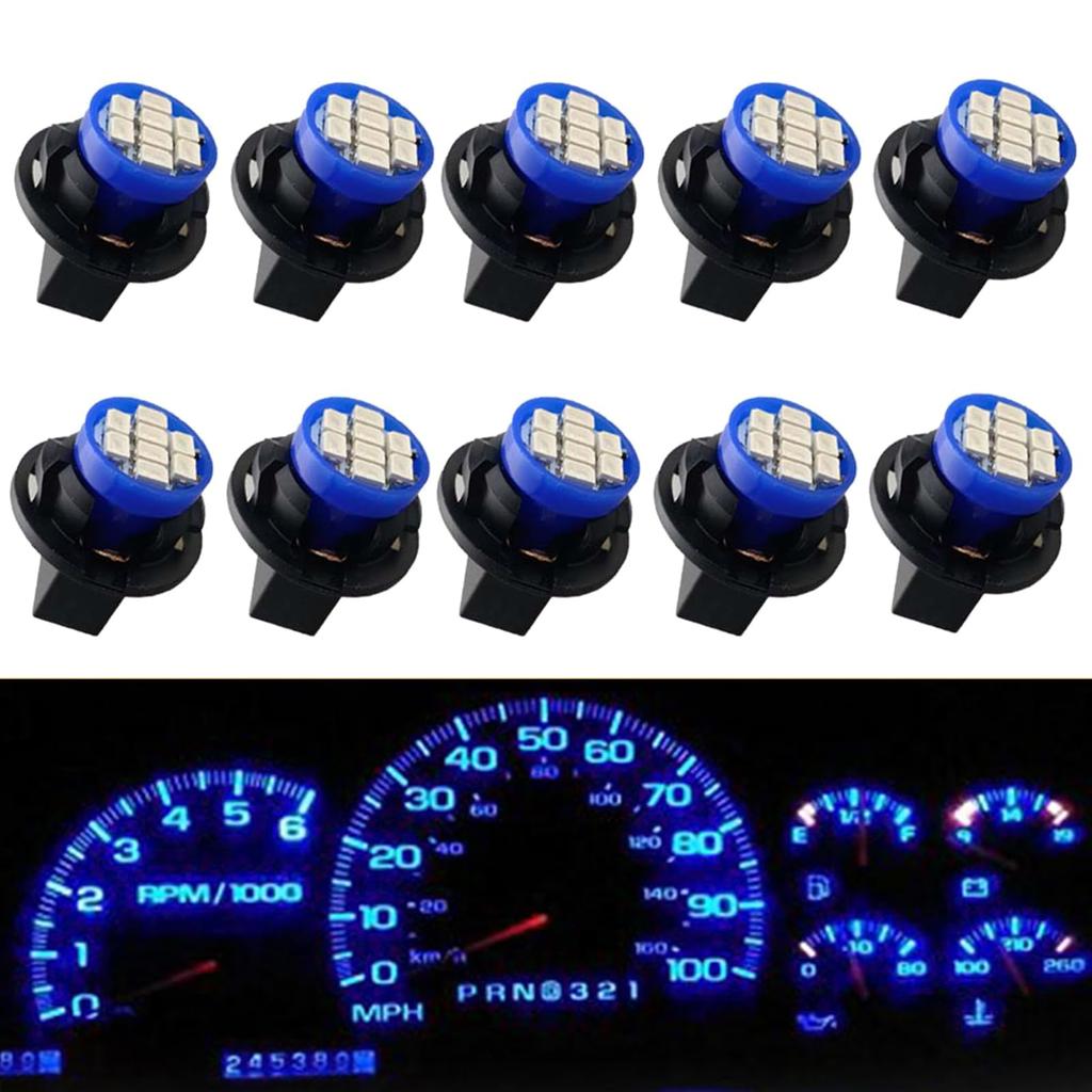 GLOFE Blue T10 194 168 LED Instrument Panel Gauge Cluster Dashboard Light Bulb with