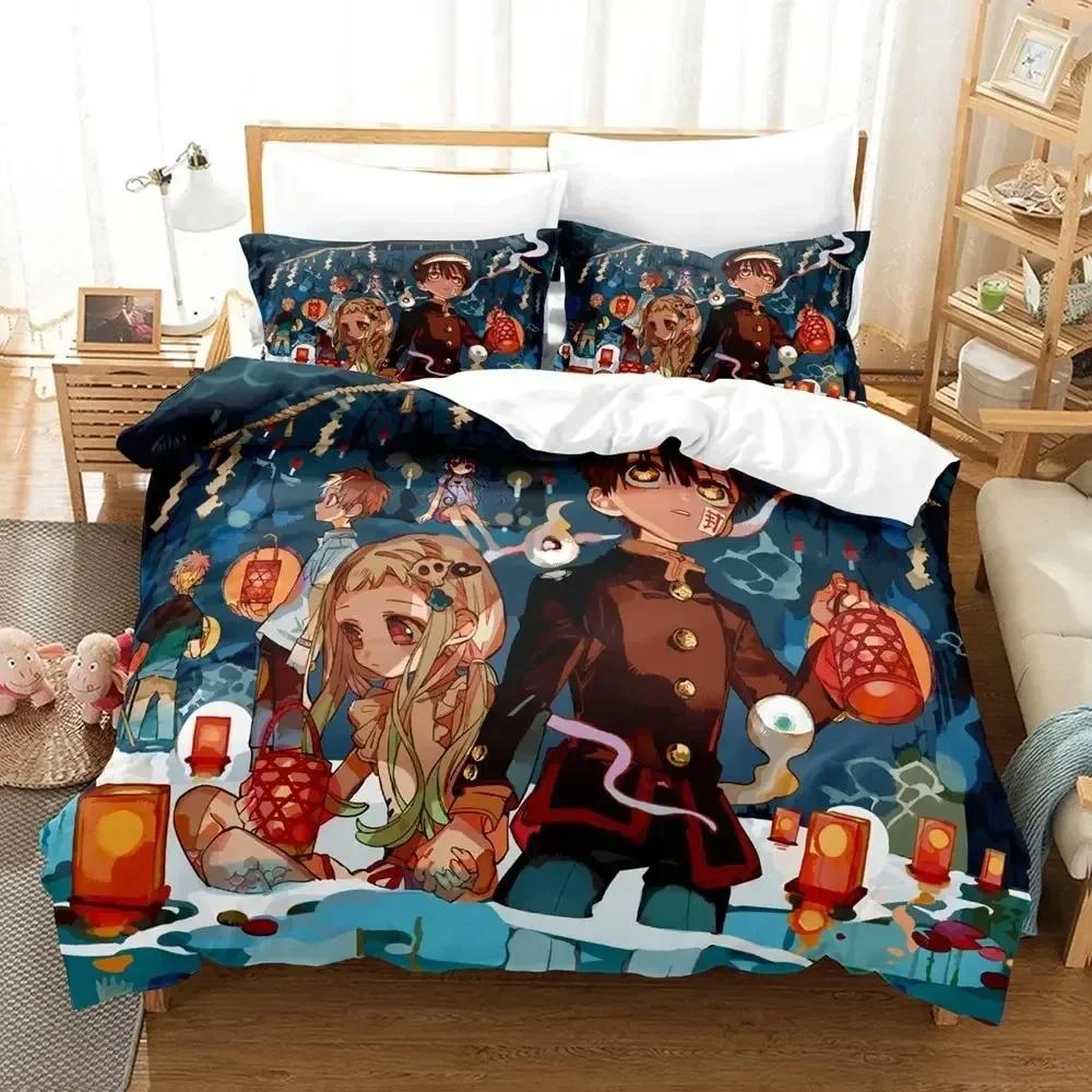 3D Anime Toilet-bound Hanako-kun Printed Bed Set Duvet Cover Pillowcase Bedding Set Linen Sheet Quilt Cover Full Queen King Size