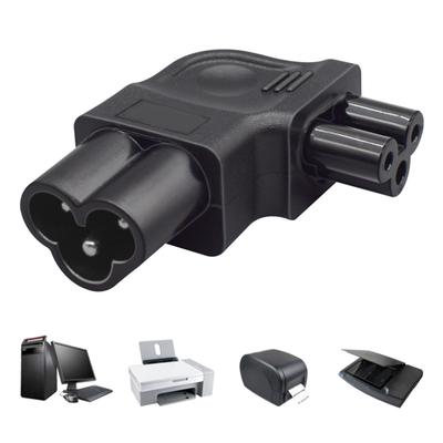 IEC320 C6 To C5 Male To Female Power Adapter With Left Bend Conversion Plug Adapter Connector