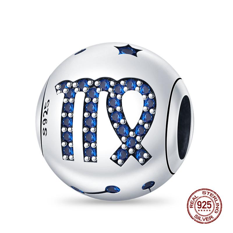 Original Charms Copper Twelve Constellations Charms Beads Fits Womens 3Mm Original Bracelets Necklace Diy Fine Jewelry Gifts