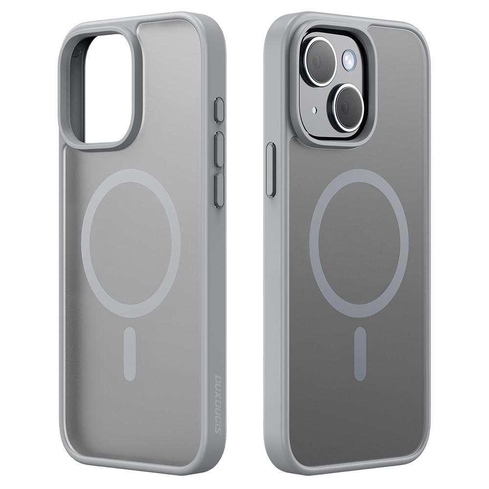 

For iPhone 15 Matte Case Compatible with MagSafe PC+TPU Phone Cover Grey