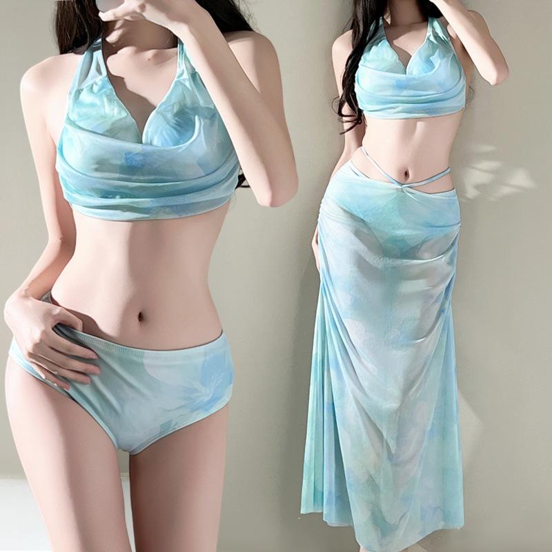 Women's Sexy Three-Piece Bikini Set - Tummy Control, Slimming Beachwear for Influencer Vacations