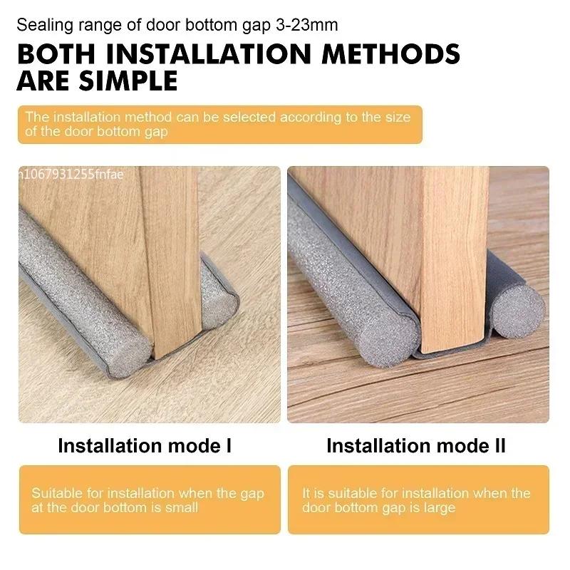 1PC Flexible Under Door Draft Stopper Door Bottom Seal Strip Weather Strip Thicker Anti-Cold Gap Blocker Sealing Weather Strip