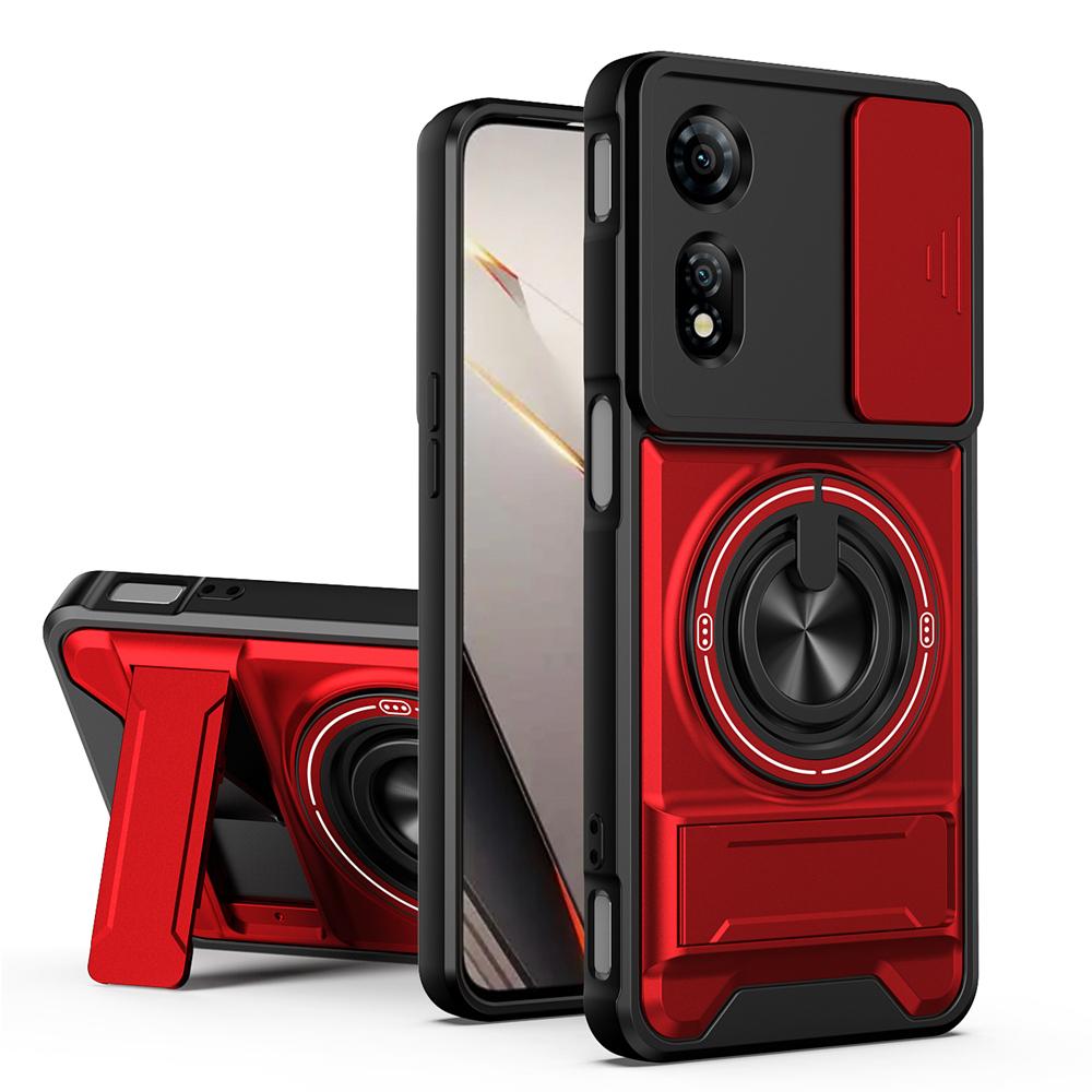 KEYSION Magnetic Phone Case for ZTE nubia Neo 2 5G Slide Camera Protection Upright Kickstand 360° Ring Shockproof Back Cover