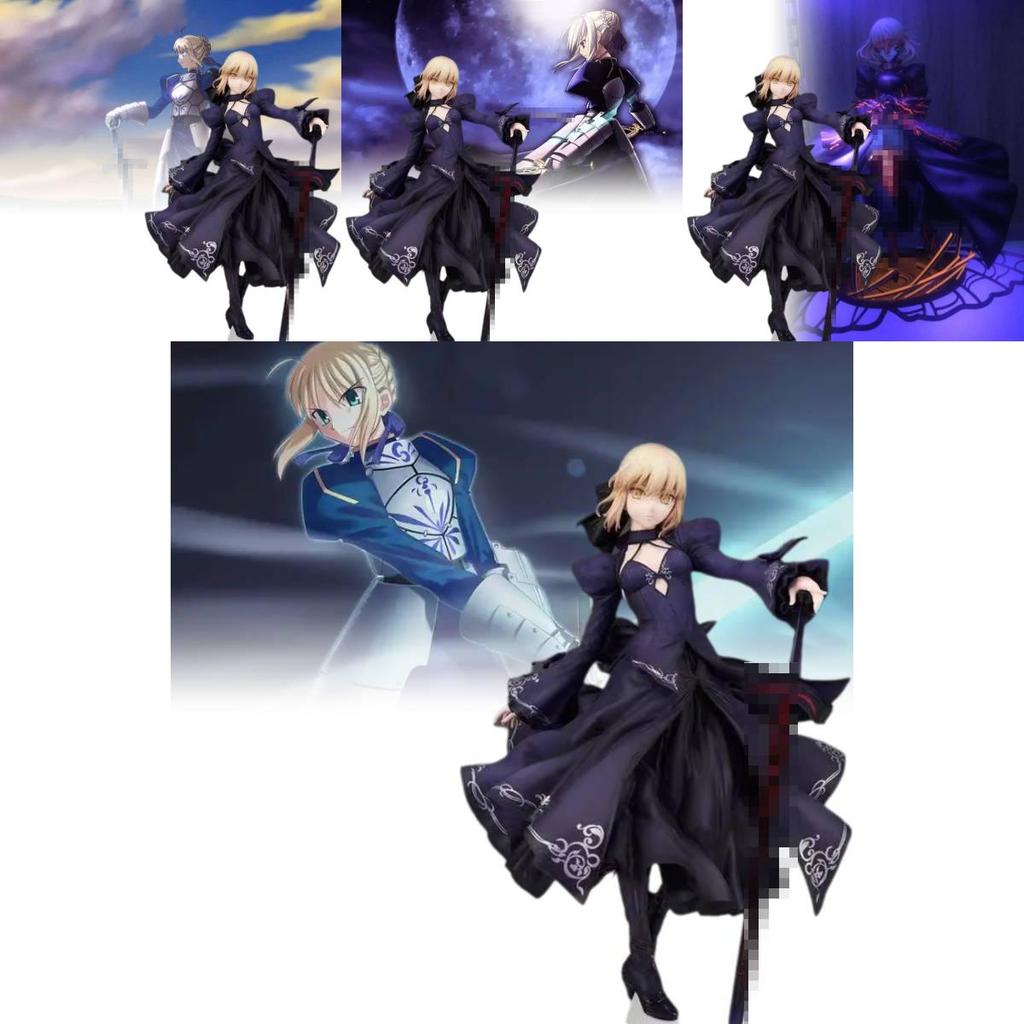 Anime Figurine Fate Stay Night Black Dress Saber Hecate 26cm Pvc Material Collectible