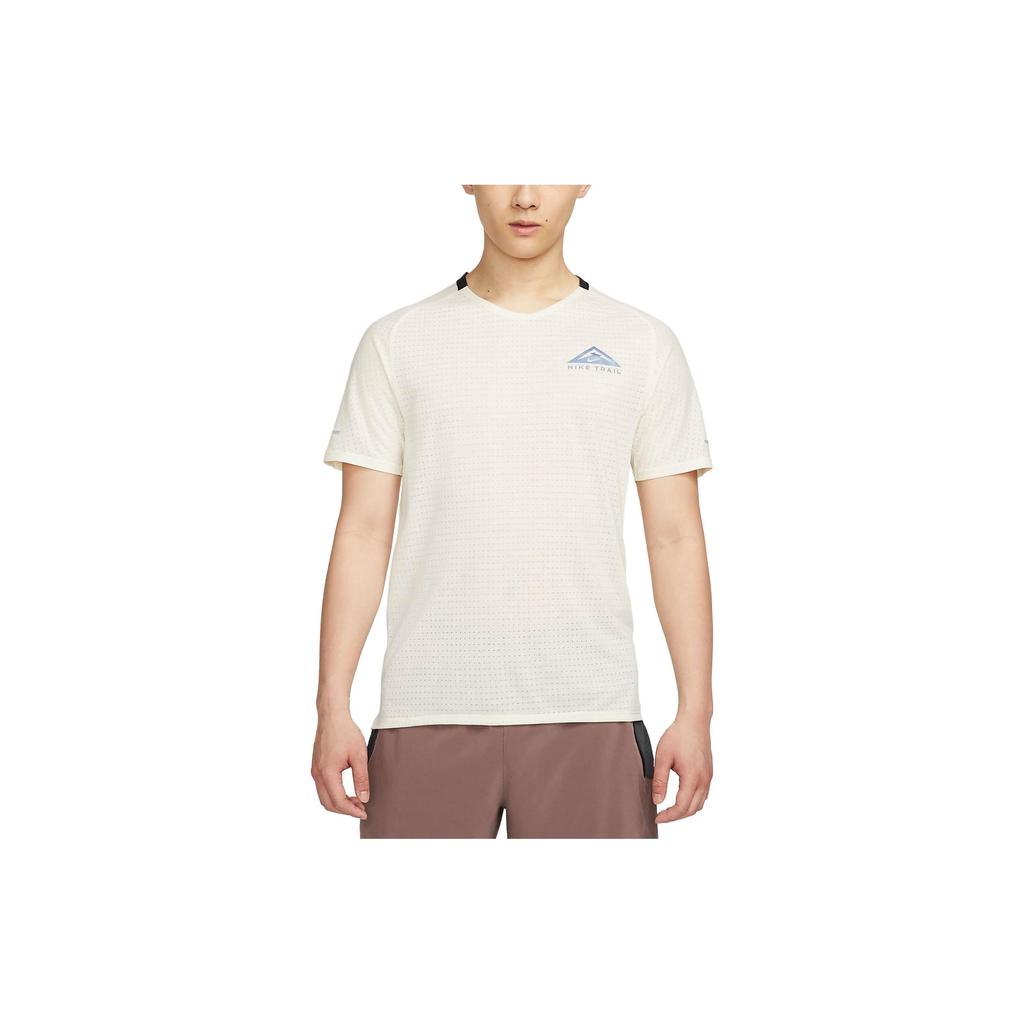 Nike Dri-FIT Trail Solar Chase Graphic Print Quick-Dry Crew Neck Short Sleeve T-Shirt Men Tops Coconut-Milk DV9306-113