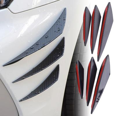 6pcs Car Anti-collision Strips Front Rear Bumper Corner Protective Decoration Car Anti-Scratch Strips Sticker Decals Protector