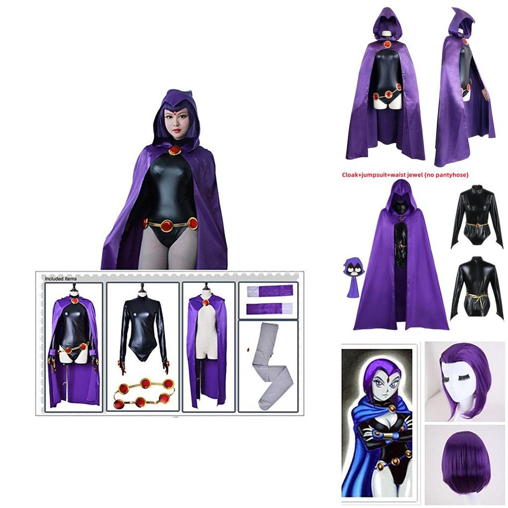Stunning Anime Teen Titan Raven Costume For Cosplay And Themed Parties