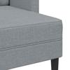2 Seater L Shaped Sofa with Chaise Longue Light Grey 125 cm Fabric