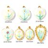 2 PCs 304 Stainless Steel Charms 18K Gold Plated Multicolor Enamel Sunflower Pearlized Pendants For DIY Necklace Jewelry Making