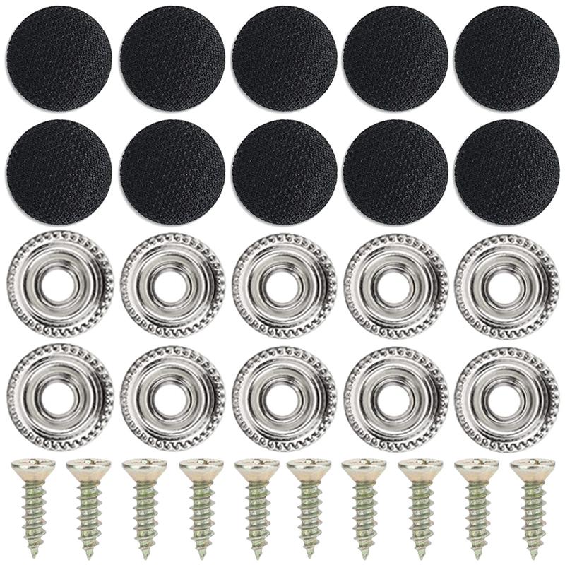 5/10 ks Přezky na upevnění střechy do interiéru auta, stropní čalounění, stropní látkové nýty, upevňovací prvky, šroubové krytky, příslušenství pro interiér auta