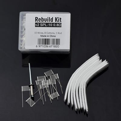 1Set DIY Rebuild Kit V2 Spl-10 0.6/0.8ohm Spl-10 1.0/1.2ohm Mesh Coil Resistance Wire Replacement Accessories Tool