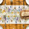Frühlings-Tischläufer Floral Leinen Tischläufer Saisonal Sommer Wildblumen Küche Esszimmer