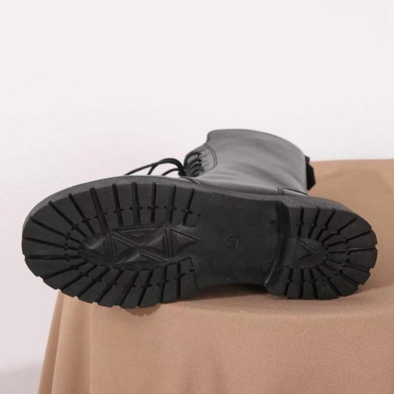 Fashion High-quality Fashionable Leather Boots for Women 2025 New British Style High-heeled Knight Boots Platform Boots Botas Para Mujer