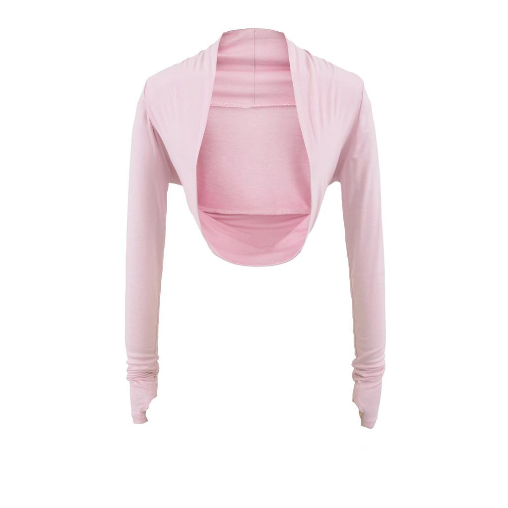 Damen Spicy American Langarm Cropped Sport-Strickjacke mit Daumenloch für Yoga und Tanz