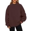 Women's High Neck Pullover Casual Sweatshirt Long Sleeve Fleece Top For European American Sports