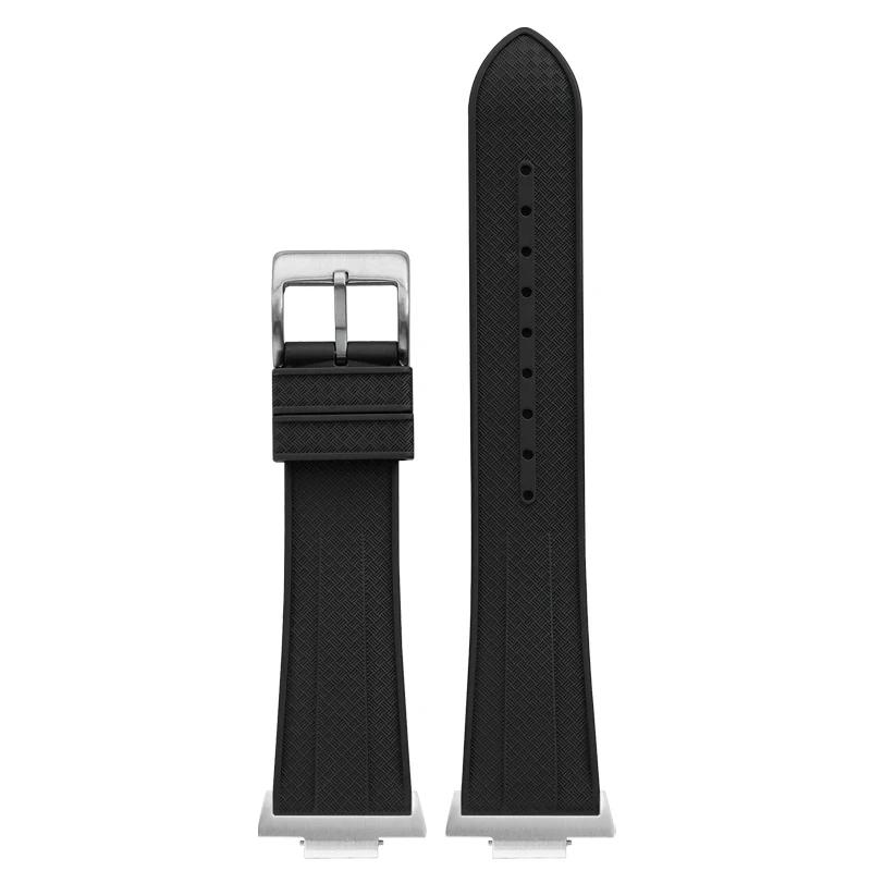 

Фторкаучуковый ремешок для Tissot PRX Powermatic 40 мм Пряжка из нержавеющей стали Мужской FKM Спортивный Водонепроницаемый Быстросъемный Ремешок для часов 12 мм 12mm чёрный