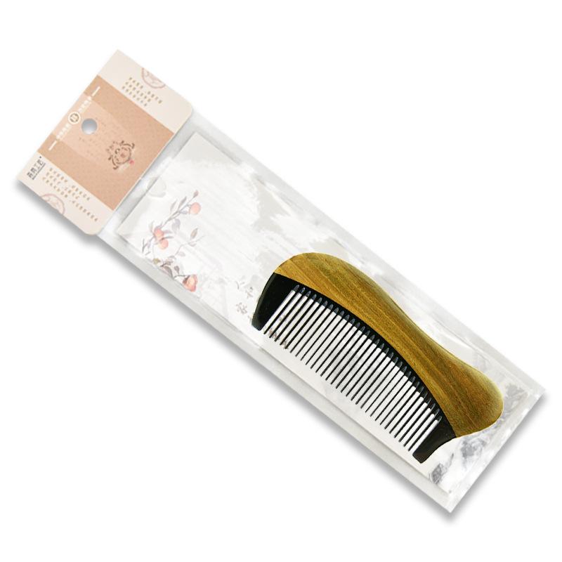 Portable Jade Sandalwood and Cow Horn Comb for Men & Women - Free Custom Engraving Gift Comb