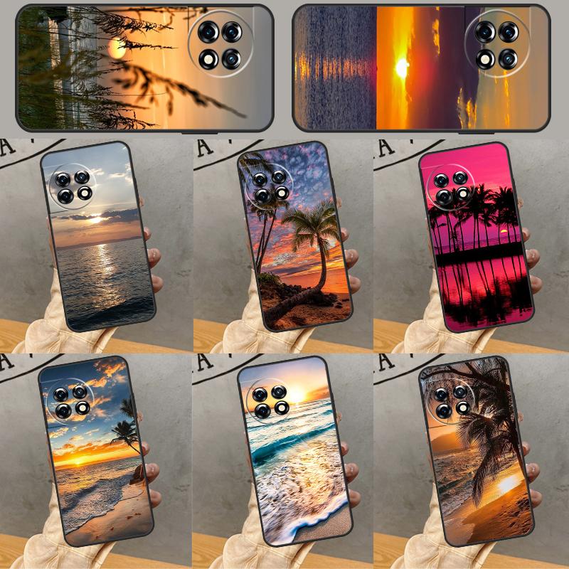 Summer Beach Sunset On Sea Cover For OnePlus 13R 13 12 12R 11 10 Pro 8T 10T OnePlus Nord 4 CE 2 3 Lite N10 N20 N30 Case