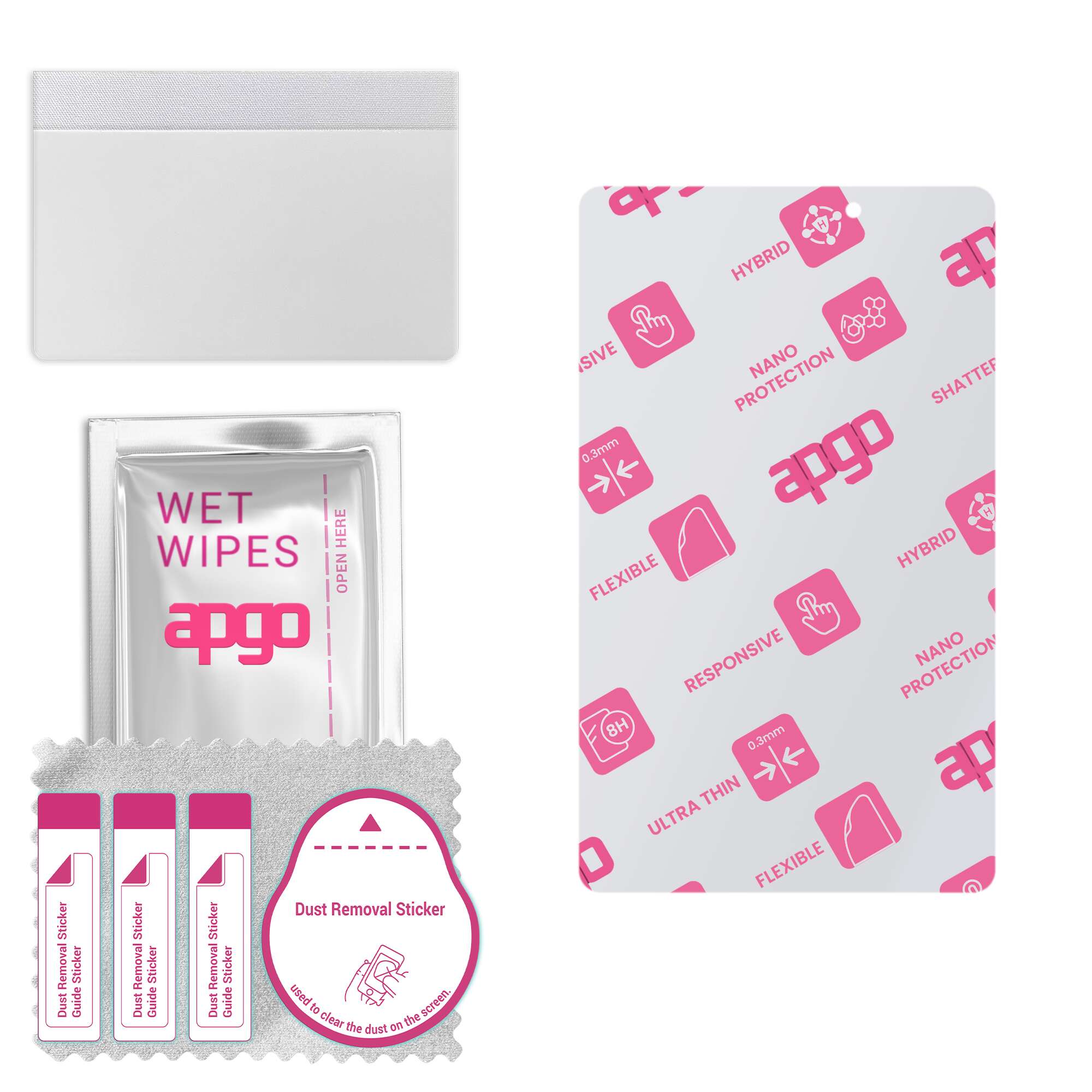 

apgo Ultra-Clear Hybrid protective glass compatible with Huawei MatePad T8 LTE Kirin, flexible nano glass, great replacement for tempered glass, scrat