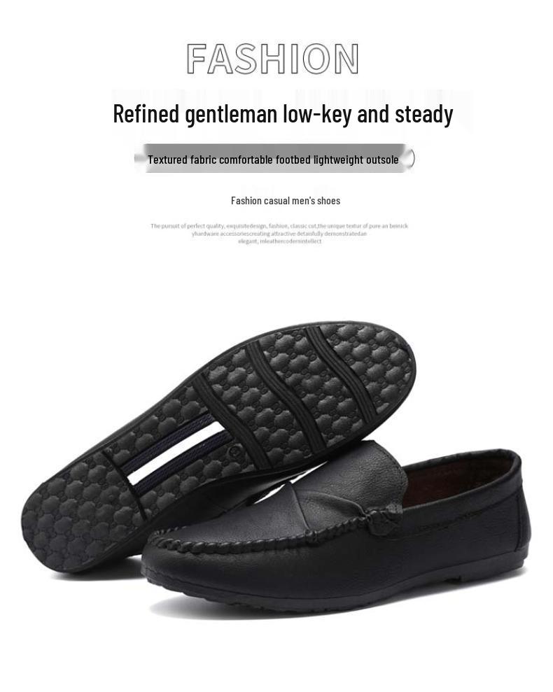 Men's Brown Waterproof Non-Slip Lightweight Moccasin Loafers - British Style Casual & Soft Sole