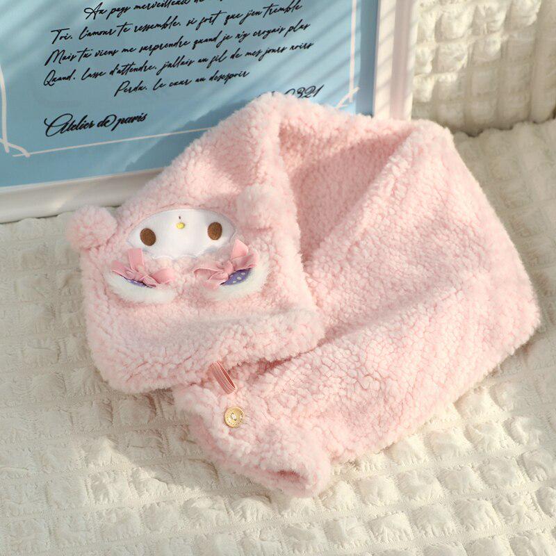 Cozy Long Plush Hot Water Bottle with Thick Warm Neck Scarf for Girls & Boys - Autumn/Winter