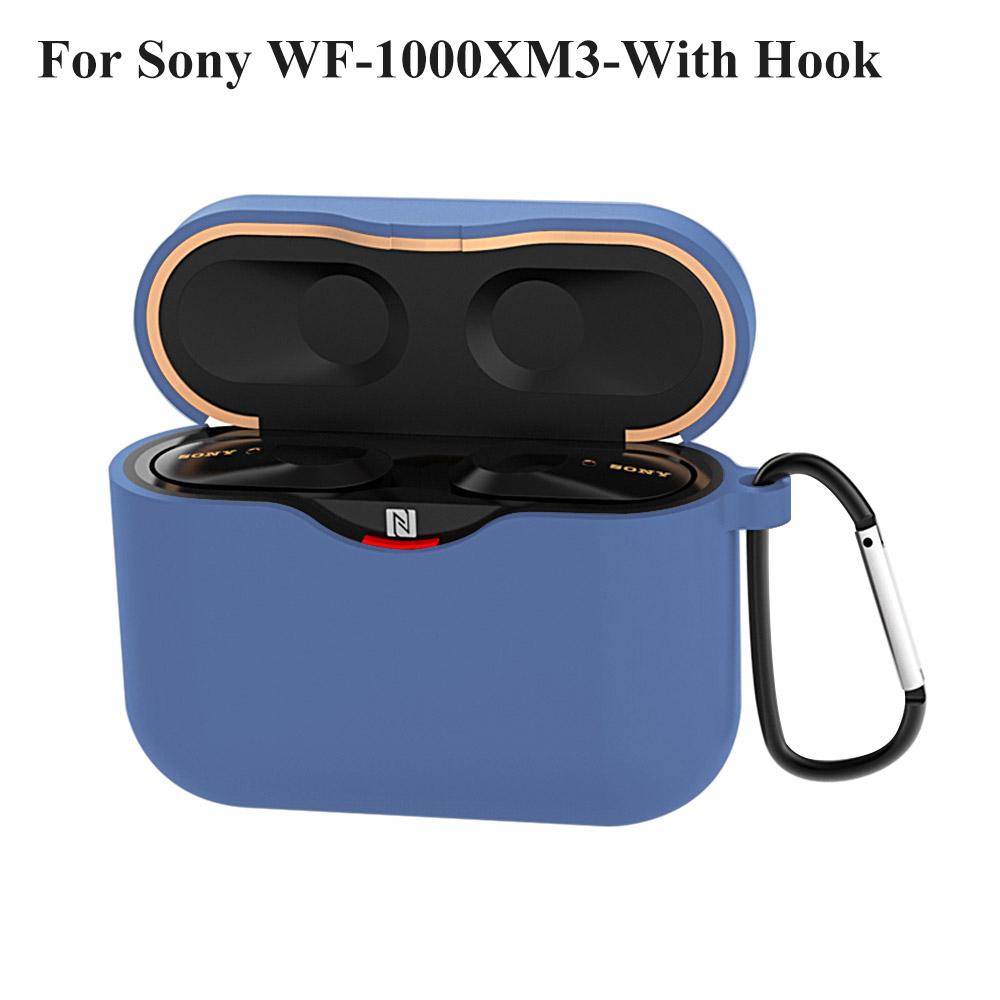 Hoesje Voor SONY WF-1000XM3 Oordopjes Accessoires Oplaaddoosje Cover Case Voor SONY WF 1000 XM3 WF-1000XM4 Shell met Anti-verlies Haakje