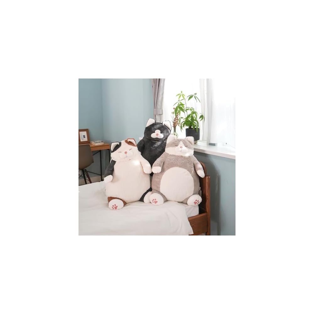 Ribheart Big Size Cat Plush Toy - Cat Affirmation - Katsuo (Bicolor Cat) - Approx. 58cm in Length -