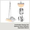 Kombiset med sopborste och sopskyffel Långt handtag Sopskyffel Rostfritt stål Golvrengöringsverktyg För husägare Vardagsrum Sovrum Arbetsrum