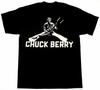 Camiseta Retro Guitarrista Bailando Chuck Berry Clásica Negra Unisex S-5XL IM1130